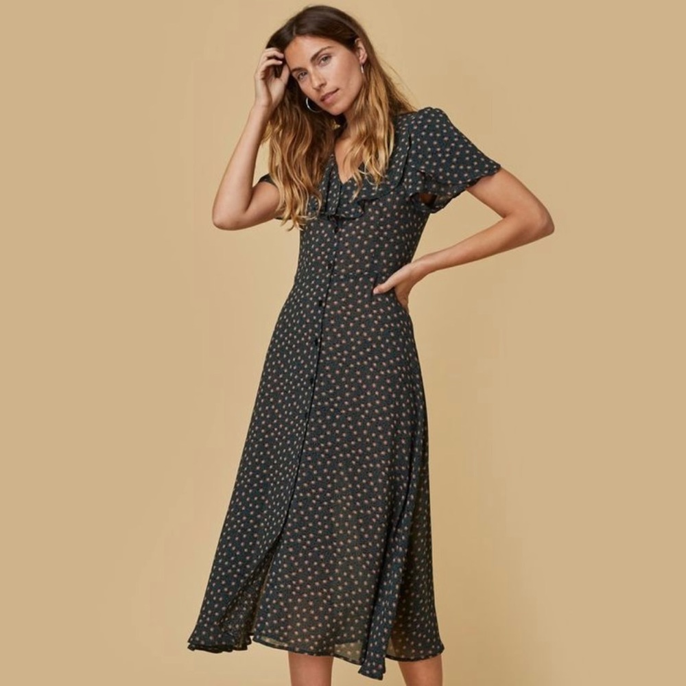 Christy Dawn Daisy Dress Green Floral, sz L